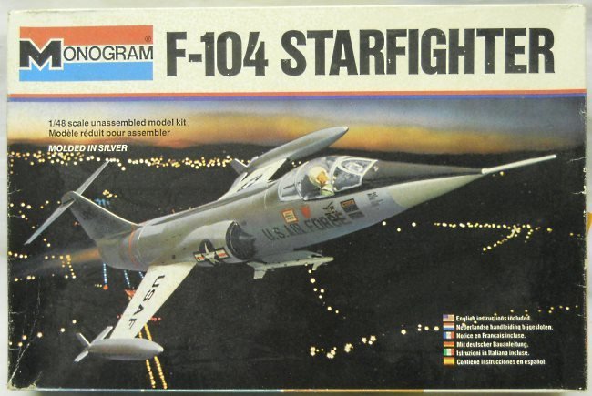 Monogram 1/48 F-104G / ACF-104 Starfighter - USAF / Luftwaffe / Canadian RCAF / Netherland Air Forces, 5409 plastic model kit